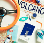 Volcano Fragranced Car Diffuser with Refills - Volcano Car Air Freshener Diffuser - Includes Tropical Fruit Scented Refills