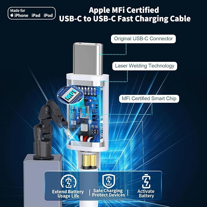 [Apple MFi Certified] iPhone 17 Car Charger, 2Pack 4.8A USB Power Cigarette Lighter USB-C Fast Car Charging + Type-C Cable for iPhone 17/17 Air/17 Pro/17 Pro Max/16/15/Galaxy S26/S25/Pixel