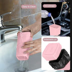 Car Trash Can with Lid - Mini Car Garbage Can Bin for Cup Holder - Pink Small Leakproof Vehicle Trash Bin for Back Seat, Cute Automotive Accessories Organizers and Storage for Door SUV Truck