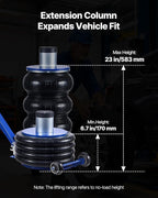 Air Jack, 6 Ton/13227 lbs Airbag Jack, Lift Up to 26.5 inch with Heightened Column, Adjustable Handle & Thick Rubber Pad, 2-5 s Fast Lifting Pneumatic for Car, SUV, Pickup Truck Repair, Garage