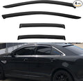4pcs Front+Rear Smoke Tint Sun/Rain Guard Outside Mount Tape-On Vent Window Visors Compatible with 10-19 Taurus