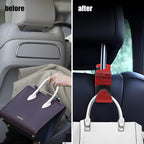 2PCS Car Seat Hooks, Bling Rhinestone Headrest Hooks, Universal Bling Car Interior Accessories, for Handbag, Clothes, Purse, Water Bottle (Red)