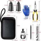 Tire Repair kit with tire Plug Screw Type,Suitable for Cars,Trucks,Motorcycles,SUV,ATV, Heavy Duty Quick Flat tire Puncture Repair Nail kit for Tractor