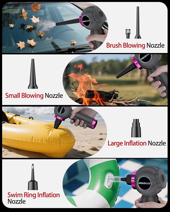 Handheld Car Vacuum Portable Cordless 25000Pa High Power Small Mini Hand Vacuum Rechargeable 4-in-1 Wireless Handheld Vac for Car Office Desktop Home Cleaning Ideal Gifts for Men & Women