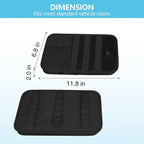 Molle Car Sun Visor Organizer, Semi-Rigid Tactical Panel Caddy with Zipper Pouch and Glasses Clip for Car Accessories, Fits Most Vehicles, SUVs, Trucks, Black