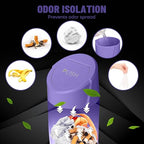 Car Trash Can Bin with Lid - Car Garbage Can Cup Holder - Purple Mini Leakproof Vehicle Garbage Bin with 20pcs Trash Bags-Automotive Organizers and Storage for Front Back Seat Accessories