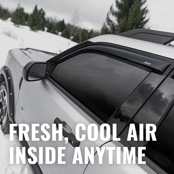 Auto Ventshade [AVS] Ventvisor / Rain Guards | Outside Mount | Smoke, 4 pc | 94155 | Fits 2009 - 2014 Ford F-150 SuperCrew, 2010 - 2014 SVT Raptor SuperCrew