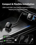Wireless CarPlay Adapter & Android Auto Adapter, 2 in 1 Mini Dongle, Convert Wired to Wireless, Plug and Play Fast Auto Connect, Stable No-Lag Connection, for iPhone & Android Cars 2016+, Black