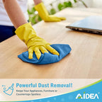 AIDEA Microfiber Cleaning Cloth, 400PK, Soft Absorbent Rags, Microfiber Towels for Cars, Kitchen Towels, Dusting Cloth for Home, Window, Cleaning Supplies, 12"×12"
