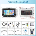 [Type-C+USB] 4G+64G Car Radio for VW Jetta Seat Passat Tiguan Golf Skoda with Wireless Carplay/Android Auto, 7 Inch IPS Touch Screen Car Stereo with Android 13 DSP Audio GPS WiFi Bluetooth