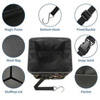 Car Trash Can with Lid Vintage Botanical Mushrooms Collapsible Reusable Leak-Proof Auto Garage Bag,Hanging Vehicle Car Accessories Interior Car Organizer