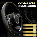6 PCS Car Steering Wheel Cover Set, Microfiber Leather Steering Wheel Covers Universal 14.5-15 inch, Center Console Cover, Seat Belt Cushion, Cup Holder Coaster, Car Accessories Set Beige