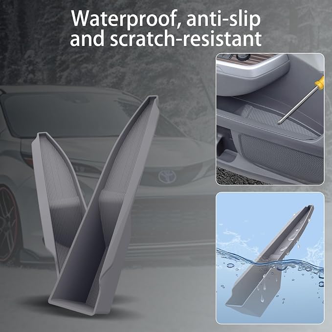 Car Door Organizer Tray for Sienna 2021 2022 2023 2024 2025 Front Door Side Storage Box Organizer Tray Pocket Armrest Container insert Interior Accessories for Sienna (2PCS)