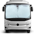 RV Windshield Sunshade | Reflective RV Windshield Cover for UV Rays & Heat Protection, Keeps Your RV Motorhome Cool | Shades for RV Fits RVs, Trucks, Motorhomes, Buses | XXXXX-Large 102"x51"
