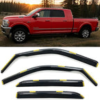 in-Channel Window Rain Guards Fit for Truck Dodge RAM 2500/3500 2019-2025 Crew Cab, Extra Durable Window Deflectors Vent Visors, Vent Shades Dark Smoke 4 Pcs