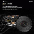 TS-501M 4-Way Coaxial Car Audio Speakers (Pair) - 5-1/4' Round, 300 W Max Power, Black and Red