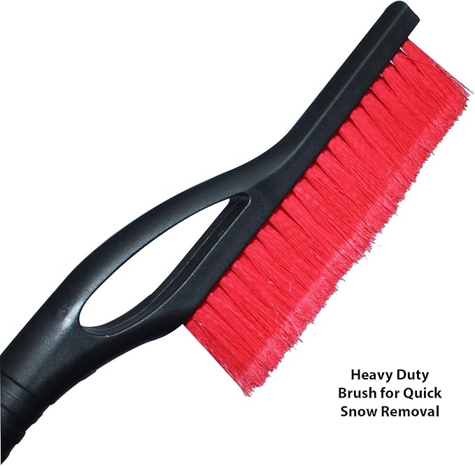 Long Handle Ice Scraper and Snow Brush Combo for Vehicles, Windshield Broom with Foam Grip, Lightweight Winter Tool for Cars and Trucks, Car Snow Brush