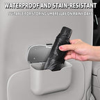 Car Trash Can, Waterproof Multi‑Functional Auto Trash Bin for Door/Console/Seat Back, Universal Vehicle Garbage Can for Car/Truck/SUV Drivers (Gray)