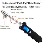 Digital Tire Pressure Gauge 230 PSI Heavy Duty Dual Head Stainless Steel Made for Truck and RV with Backlit LCD and Flashlight Car Accessories