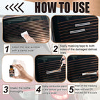 Rear Defroster Repair Kit, Copper Conductive Paint for Repairing Rear Window Defroster Screens with Brush Wipes Masking Paper Strong Adhesion and Fast Repair Performance, 10 Ml