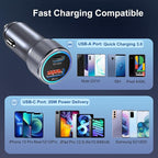 5 Pack USB C Car Charger, 36W Dual USB Car Adapter Fast Charge PD&QC 3.0 Cigarette Lighter USB Charger Compatible iPhone 15 14 13 12 11 Pro Max SE,iPad,Samung S24/S21/S20, Pixel(Grey)