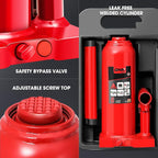 6 Tons / 12000 lbs Lifting Automotive Welded Hydraulic Bottle Jack for Car SUV Pickup Truck, Auto Repair, with Manual Handle & Carrying Storage Case, Red