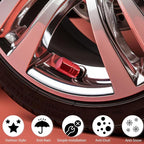 4PCS Tire Valve Stem Caps, with Rubber O-Ring, Corrosion Resistant Leak-Proof, Aluminum Alloy Universal Wheel Valve Covers for Cars, SUV, Trucks, Bikes, Motorcycles, Bicycles(Red)