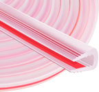 Rubber Edge Trim U Channel, 1/4" Self Adhesive Sheet Metal Edge Guard Protector, EPDM Seal Strip for Car Doors, Steel Plates, Glass, Hatches, Table Corners, Fit 1/4"(6.4mm), 20Ft, Clear