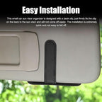 Car Sun Visor Organizer, Multi-Pocket Leather Auto Visor Storage Bag with Clip-on Design, Car Interior Organizer for Cards, License, Sunglasses and Pens, Universal for Most Cars (Gray)