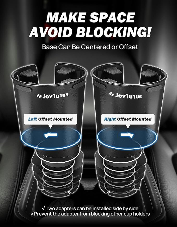 Car Cup Holder Expander Compatible with Toyota RAV4 2025 2024 2023 2022 2021 2020 2019,Compatible with Yeti Ramblers 12-36oz, Hydro Flasks 18-40oz,Large Bottles in 3.4"-3.8" (18-40oz)