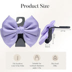 2 Pack Car Purse Hooks, Cute Bow Car Seat Headrest Hook Hanger for Purses and Bags, Space-Saving Car Accessory (Light purple)