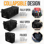 Trunk Organizer For SUV Car Organizer and Storage, Multi-Compartment Storage Bag Car Accessories for Women Men, Perfect Christmas Gifts, 1680D Oxford, Non Slip Bottom, Straps, Soft Cover (50L)