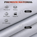 Half Car Cover for SUV M, Heavy Duty Roof & Windshield Top Cover with Cotton Liner, All Weather Half Cover Shield Against Hail, Snow, Sun, Rain and Scratches, Fits Most M Size SUVs