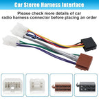 Wiring Harness Replacement for Toyota Corolla Camy RAV4 Highlander ISO Radio Wire Cable Car Stereo Power Speaker Adapter | 16Pin Car Radio Wire Harness Adapter Compatible Corolla Camy RAV4 Highlander Prius 4Runner Tundra Factory Radio Connector