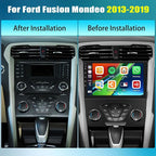 2+64G Android 15 Car Radio Stereo for Ford Fusion Mondeo 2013-2019 with Wireless CarPlay Android Auto, 9" Touchscreen in Dash GPS Radio with WiFi Mirror Link Bluetooth FM RDS EQ SWC Backup Camera
