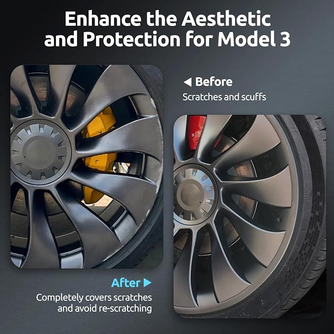 Rim Protector for Tesla 2017-2023 Model 3 Performance 20 Inch Überturbine Wheels All-in-one Car Tire Trim Rings Rim Case Hubcaps Wheel Cover Model 3 Performance Accessories