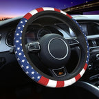 American Flag USA Steering Wheel Cover Car Accessories Cute for Women Girls Girly Universal 15 Inch Neoprene Auto Interior Decor Anti Slip Car Truck Protector