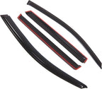 WD2-440 Dark Smoke 4 Pcs Set Window Visor (Outside Mount) Deflector Rain Guard Compatible with 2006-2012 Toyota RAV4