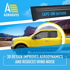 Extra Durable Window Deflectors Tape-On Window Visors Rain Guards Fit for Ford F150 2015-2026 SuperCab, Sun Visors, Wind Vent for Shades, Exterior Car Accessories - 4pcs. AG0721