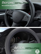 Car Steering Wheel Cover, Non-Slip Silicone Material, Multiple Color Choices, Universal Auto Parts Steering Wheel Cover, Suitable for Most Cars (Grey2PCS)