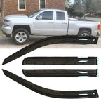 4pcs Original Shatterproof Rainproof Window Wind Deflectors for 2014-2018 Silverado/Sierra 1500,2015-2018 2500HD & 3500HD Extended Cab,Rain Guards,Window Visors for Cars,Vent Deflector 94528