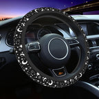 Black and White Star Moon Steering Wheel Covers Non Slip Neoprene Steering Wheel Protector Cover Universal 15 Inch for Men Women Car Truck