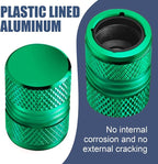 Tire Valve Stem Caps - Tire Air Caps Cover 8 Pack N2 Nitrogen Logo Corrosion Resistant Premium Alloy Universal for Car Truck Motorcycle Bike-Green