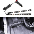 Car LED Strip Light, 12V 24 LED Vehicle Interior Atmosphere Lamps with Cigarette Lighter, Auto Under Dash Ambient Night Light, Universal Car Accessories (White, Cigarette Lighter)
