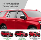 Voron Glass Tape-on Extra Durable Rain Guards for Chevrolet (Chevy) Tahoe 2021-2026, Window Deflectors, Vent Window Visors, 4 Pieces - 100926
