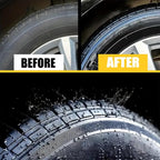 Tire Shine Paste - Black High Gloss Dressing, Tyre Coating Gel, Automotive Waxing Tool, Durable Vehicle Finish | Ideal for Car Motorcycle Truck Wheel Rim Cleaning Renovation Maintenance Refurbishing