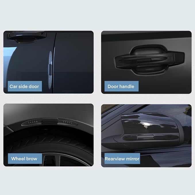 4PCS Car Door Edge Guard Protectors, Silicone Auto Body Protector Trim Guard Universal Anti-Collision Car Protector Strips for Truck SUV Vehicle Sedans