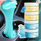 4 Pack Car Cleaning Gel Reusable Auto Slime Cars Cleaner Dust Cleansing Gels,Vehicle Interior Cleaning Care Putty,Keyboard Cleaner Goop for Car Vent, Corners, Crevice,Office Desktops Debris