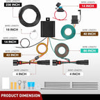 4 Pin Trailer Wiring Harness Kit 56406 Vehicle Standard 4 Way Connector Custom for 2019 2020 2021 2022 2023 Jeep Cherokee Simple Fit Tow Hitch Harness