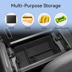 Center Console Organizer for Toyota RAV4 2026 Central Control Armrest Storage Box Insert Tray ABS Interior Auto Accessories Black
